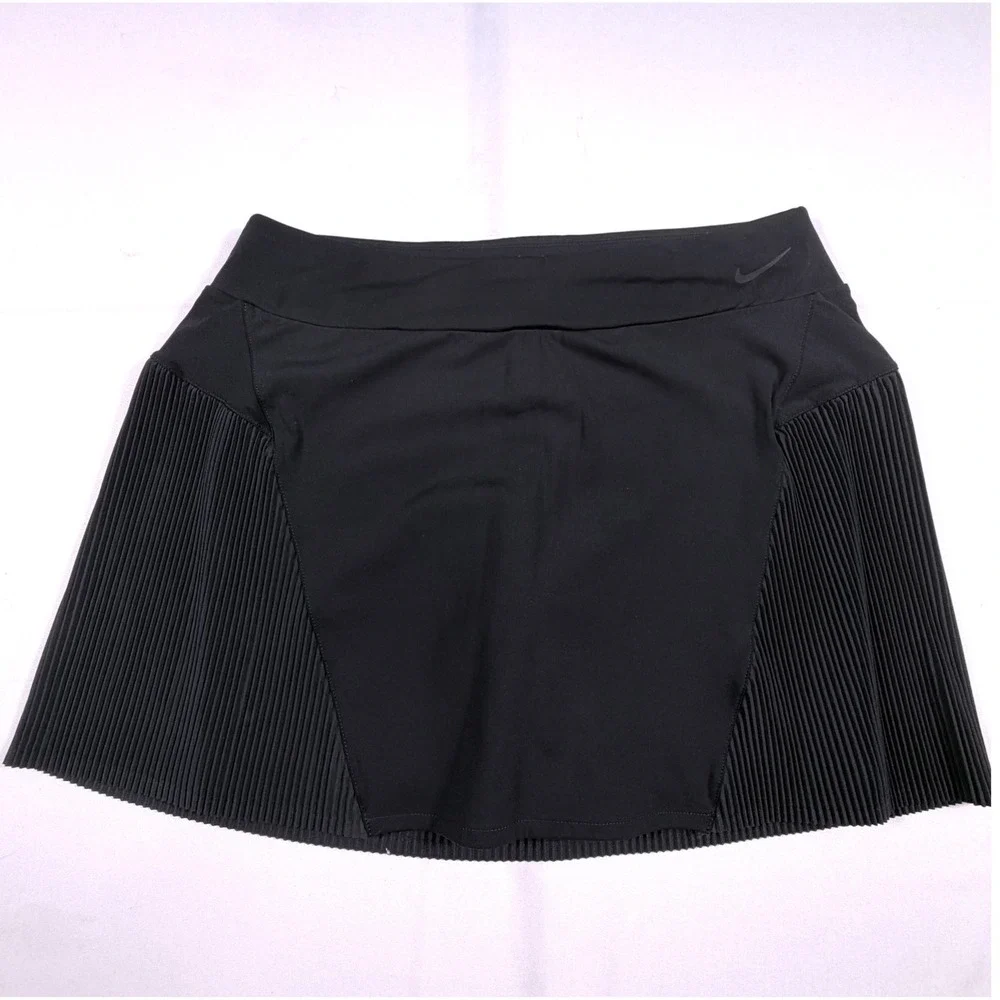 Nike Dri-FIT Black Pleated Tennis Skort Womens Medium Active Skirt with Shorts